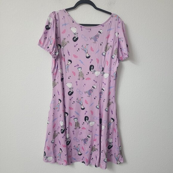 Her Universe Universal Monsters Chibi Empire Dress Plus Size 2X Purple - Picture 2 of 6